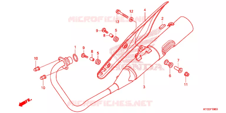 SILENCIEUX D'ECHAPPEMENT Honda MOTO 125 CBF 2012  CBF125MCC