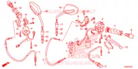 LEVIER DE GUIDON   CABLE   COMMODO pour Honda CBF 160 UNICORN de 2016