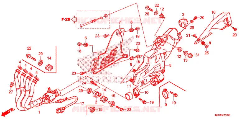 SILENCIEUX D'ECHAPPEMENT Honda MOTO 1000 CBR 2016  CBR1000RAG