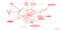 AUTOCOLLANTS (1) pour Honda CBR 1000 ABS BLACK de 2016