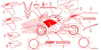 AUTOCOLLANTS (2) pour Honda CBR 1000 WHITE de 2016