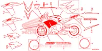 AUTOCOLLANTS (2) pour Honda CBR 1000 RR SP ABS TRICOLOR de 2016