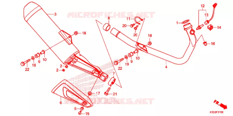 SILENCIEUX D'ECHAPPEMENT Honda MOTO 250 CBR 2016  CBR250RAG
