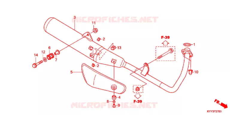 SILENCIEUX D'ECHAPPEMENT (1) Honda MOTO 125 ACE 2016  CGX125SHF