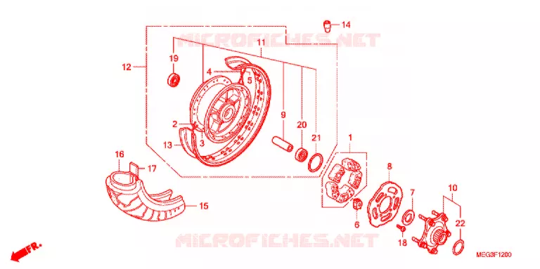ROUE ARRIERE Honda MOTO 750 SHADOW 2004  VT750C4