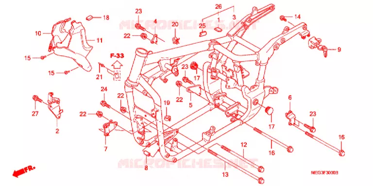 CADRE Honda MOTO 750 SHADOW 2007  VT750C7