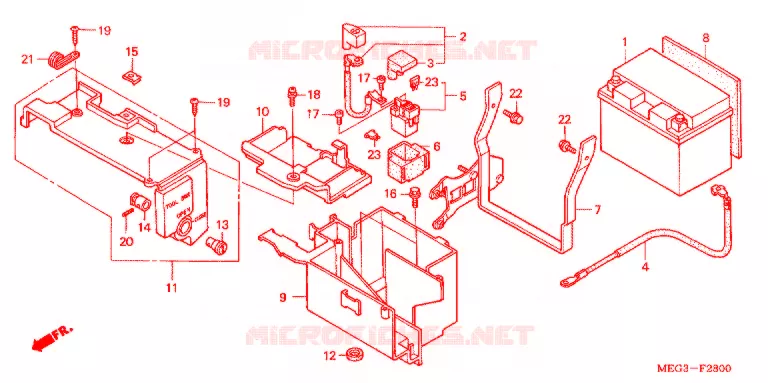 BATTERIE Honda MOTO 750 SHADOW 2007  VT750C7