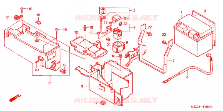 BATTERIE Honda MOTO 750 SHADOW 2007  VT750C7