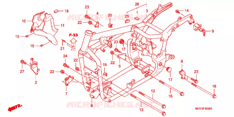 CADRE Honda MOTO 750 SHADOW 2007  VT750C7