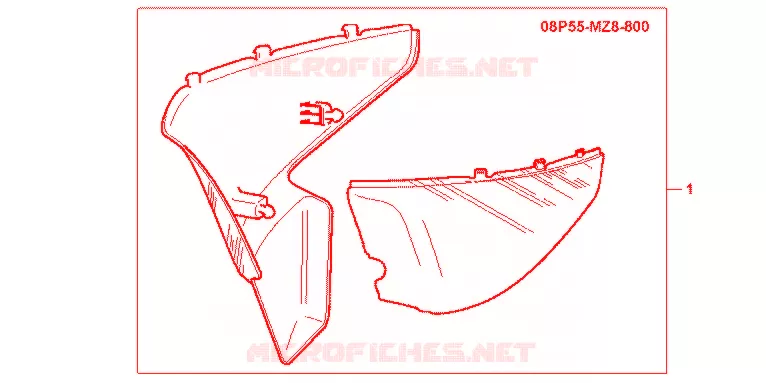 CACHES LATERAUX CHROMES VT600 Honda MOTO 600 SHADOW 1999  VT600CX