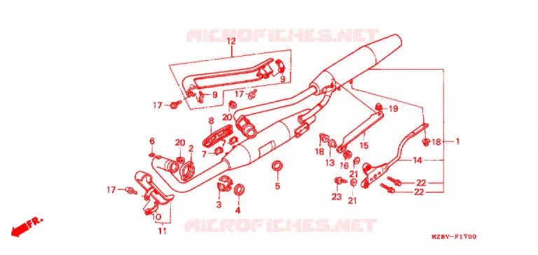 SILENCIEUX D'ECHAPPEMENT Honda MOTO 600 SHADOW 1999  VT600CX