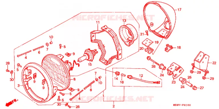 PHARE Honda MOTO 600 SHADOW 1999  VT600CX