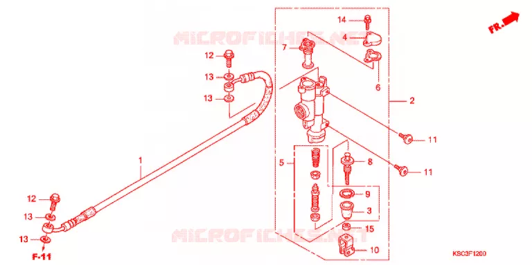 MAITRE-CYLINDRE DE FREIN ARRIERE Honda MOTO 250 CRF 2007  CRF250X7