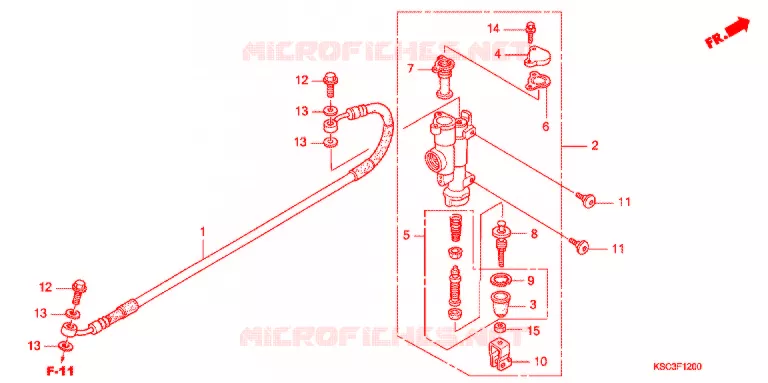 MAITRE-CYLINDRE DE FREIN ARRIERE Honda MOTO 250 CRF 2007  CRF250X7