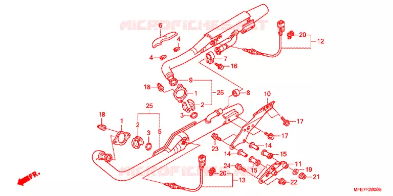 SILENCIEUX D'ECHAPPEMENT Honda MOTO 750 SHADOW 2010  VT750C2SA