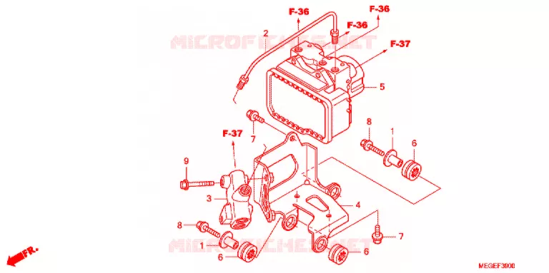 MODULATEUR ABS Honda MOTO 750 SHADOW 2011  VT750CSA