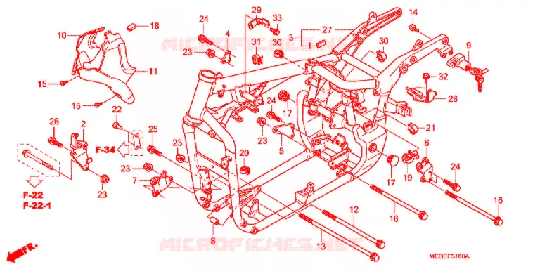 CADRE Honda MOTO 750 SHADOW 2012  VT750CSA