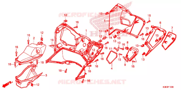 PROTEGE JAMBES Honda SCOOTER 150 PCX 2016  WW150G