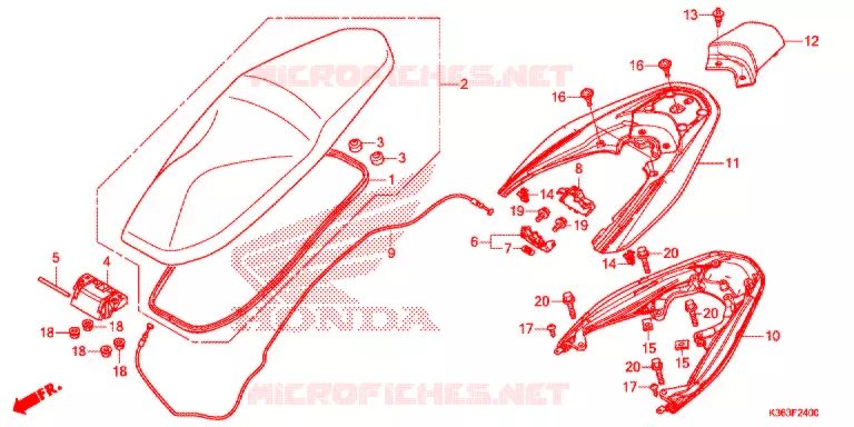 SELLE Honda SCOOTER 150 PCX 2015  WW150G