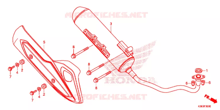 SILENCIEUX D'ECHAPPEMENT Honda SCOOTER 150 PCX 2015  WW150G