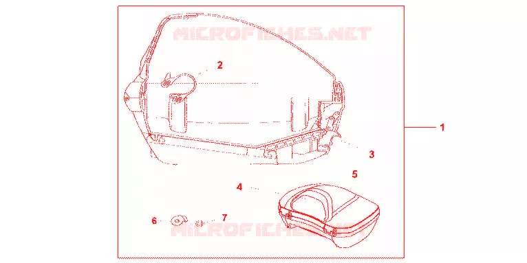 TOP CASE 40L SWORD SILVER NH-A95M Honda SCOOTER 400 SILVERWING 2009  FJS400A9