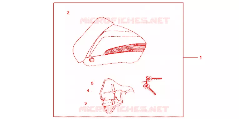 TOP CASE CRUISING NHA66P Honda SCOOTER 400 SILVERWING 2009  FJS400A9
