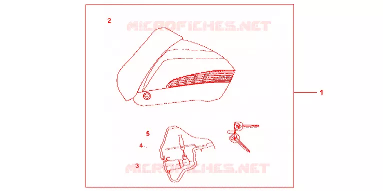 TOP CASE CRUISING NHA95M Honda SCOOTER 400 SILVERWING 2009  FJS400A9