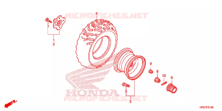 ROUE ARRIERE Honda ATV 420 FOURTRAX 2017  TRX420FM2G