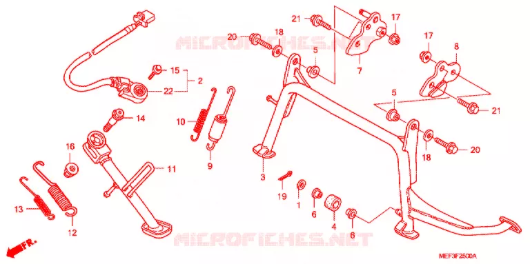 BEQUILLE Honda SCOOTER 400 SILVERWING 2012  FJS400A9