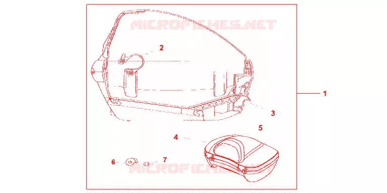 TOP CASE 40L SWORD SILVER NH-A95M Honda SCOOTER 400 SILVERWING 2011  FJS400A9