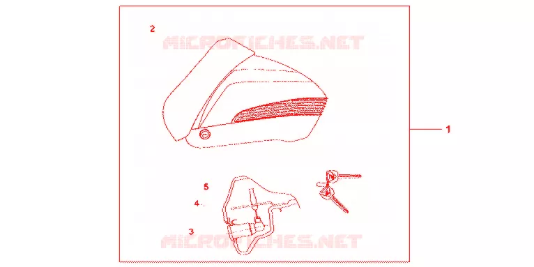 TOP CASE CRUISING NHA66P Honda SCOOTER 400 SILVERWING 2015  FJS400A9