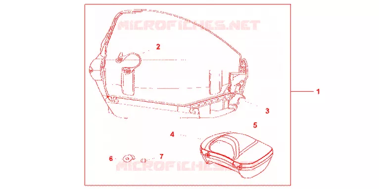 TOP CASE *NHA66P* Honda SCOOTER 400 SILVERWING 2011  FJS400A9