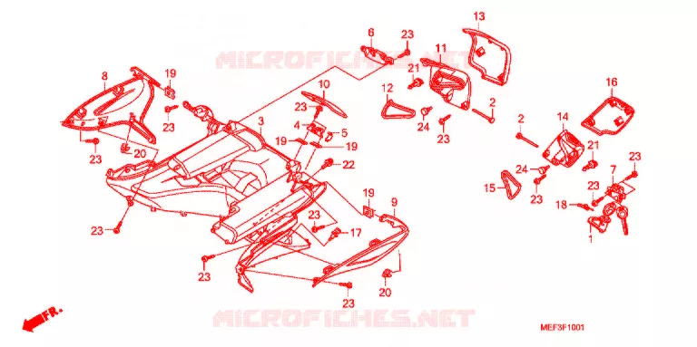 PROTEGE JAMBES (FJS400D9/FJS400A) Honda SCOOTER 400 SILVERWING 2010  FJS400A9