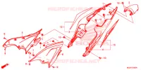 COUVERCLES LATERAUX   ARRIERES pour Honda CB 500 F ABS BLACK de 2014