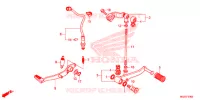 PEDALE pour Honda CB 500 F ABS BLACK de 2014