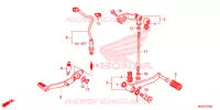 PEDALE pour Honda CB 500 F ABS BLACK, RED de 2014