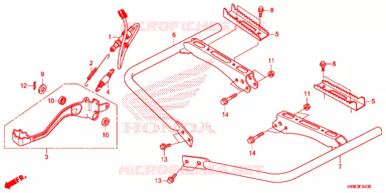 PEDALE - REPOSE PIED Honda ATV 500 FOURTRAX 2016  TRX500FA7G