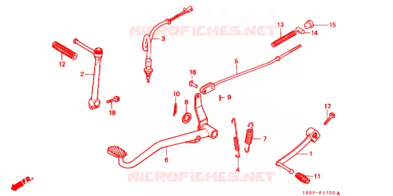 PEDALE - KICK Honda MOTO 50 MONKEY 1997  Z50JV_M