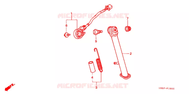 BEQUILLE Honda MOTO 50 MONKEY 1995  Z50JS_M