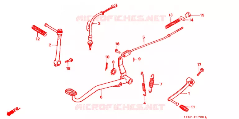 PEDALE - KICK Honda MOTO 50 MONKEY 1995  Z50JS_M