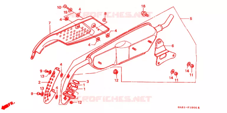 SILENCIEUX D'ECHAPPEMENT Honda MOTO 50 MONKEY 1993  Z50JP_M
