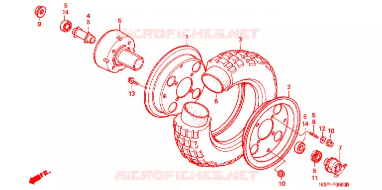 ROUE AVANT Honda MOTO 50 MONKEY 2000  Z50JY_M