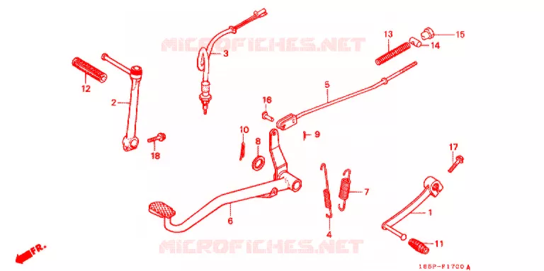 PEDALE - KICK Honda MOTO 50 MONKEY 2001  Z50J1_M