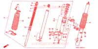 FOURCHE (1) pour Honda CRM 250 de 1989