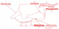 AUTOCOLLANTS (1) pour Honda FUSION 250 de 1990