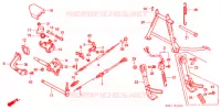 BEQUILLE   PEDALE DE FREIN pour Honda FUSION 250 de 1990