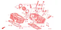 CYLINDRE   CULASSE ARRIERE pour Honda STEED 600 VLX Without speed warning light. Taylor bar handle de 1990