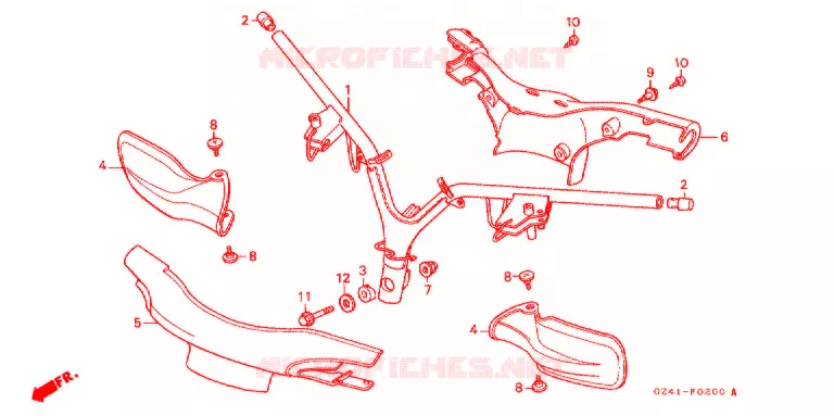 GUIDON - CARENAGE Honda MOTO 90 CUB 1992  EZ90L_J