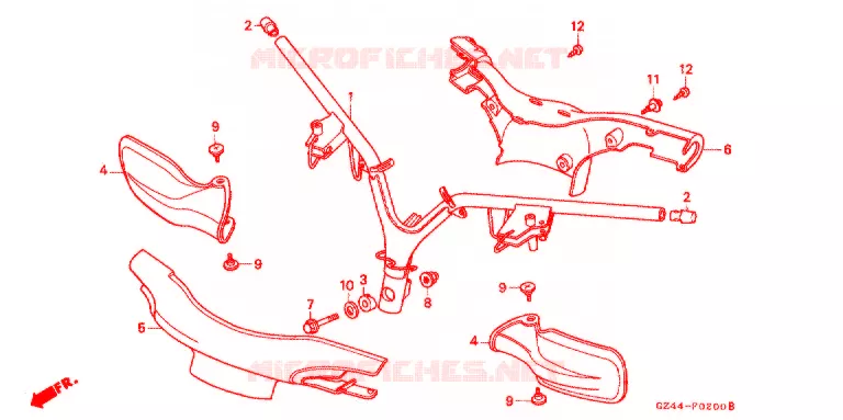 REVETEMENT DE GUIDON Honda MOTO 90 CUB 1990  EZ90M