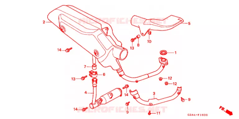 SILENCIEUX D'ECHAPPEMENT Honda MOTO 90 CUB 1990  EZ90M